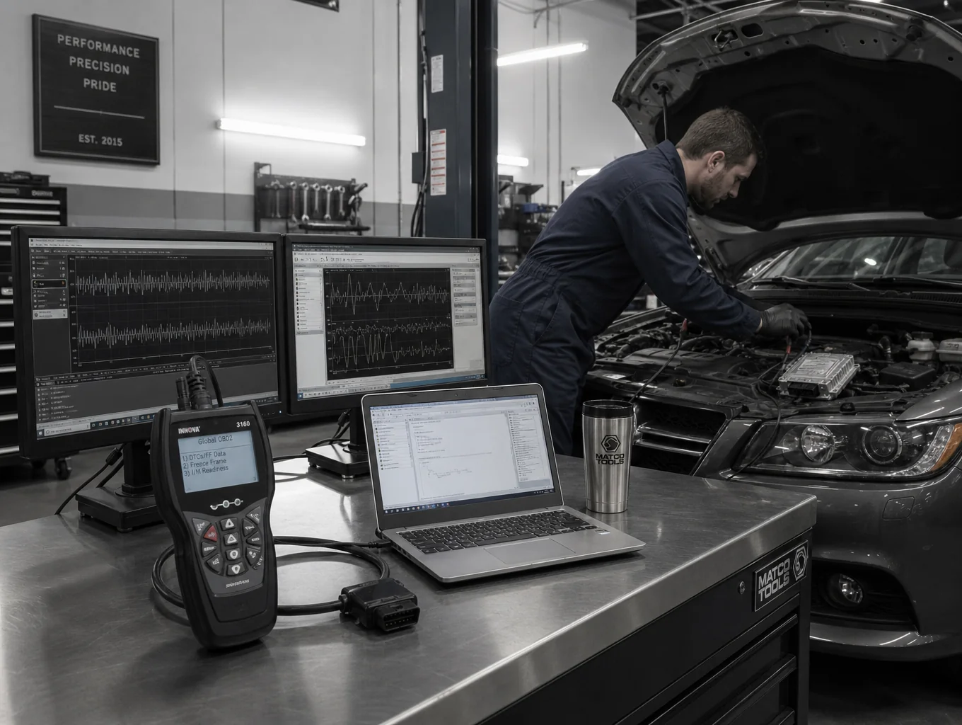 Hochpräzise Fahrzeugdiagnose-Schnittstelle mit digitalen Datenströmen
